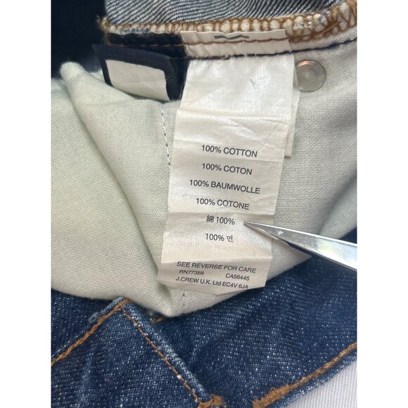 Point Sur Denim High-Rise Straight-Leg Jeans Womens 27 Blue 100% Cotton Made In - Picture 5 of 12